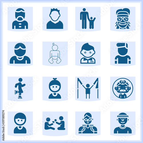 Adolescent  related simple set. 16  filled