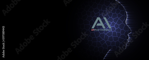 Conceptual technology illustration of artificial intelligence