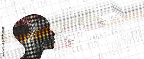 Conceptual technology illustration of artificial intelligence
