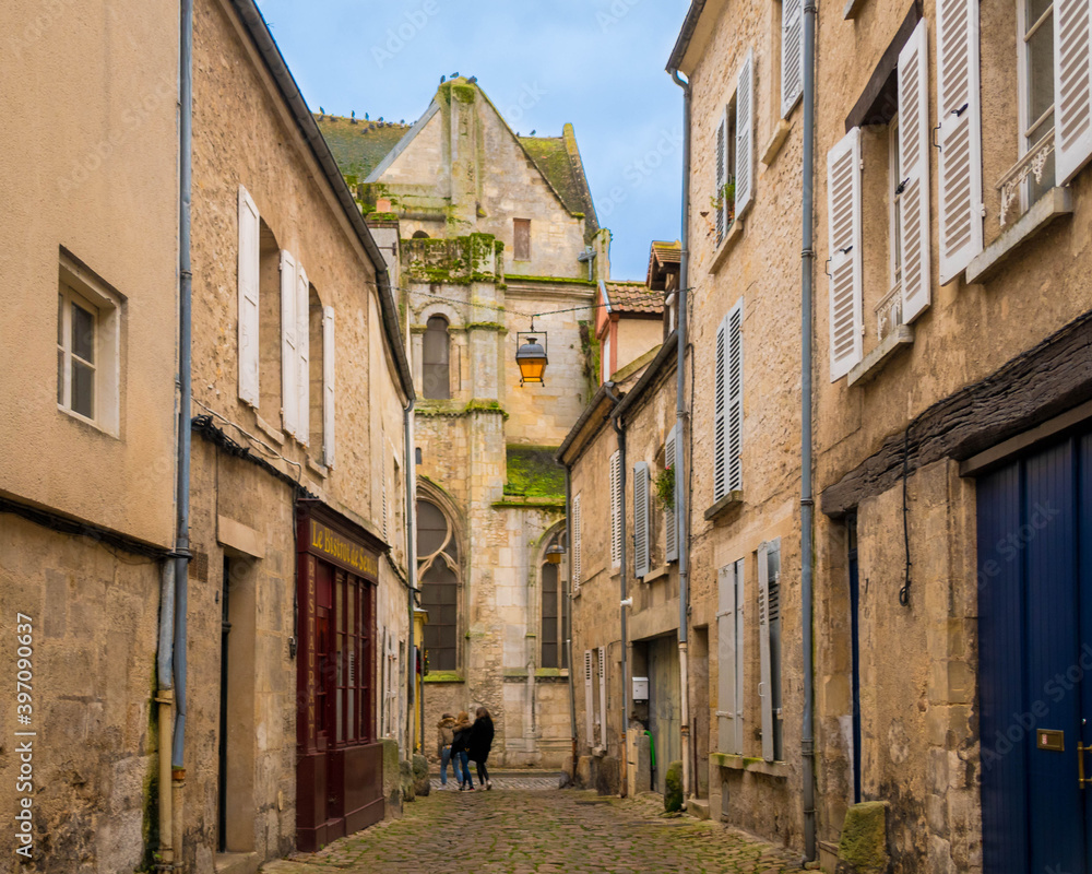 Fototapeta premium Senlis near Paris in Christmas time