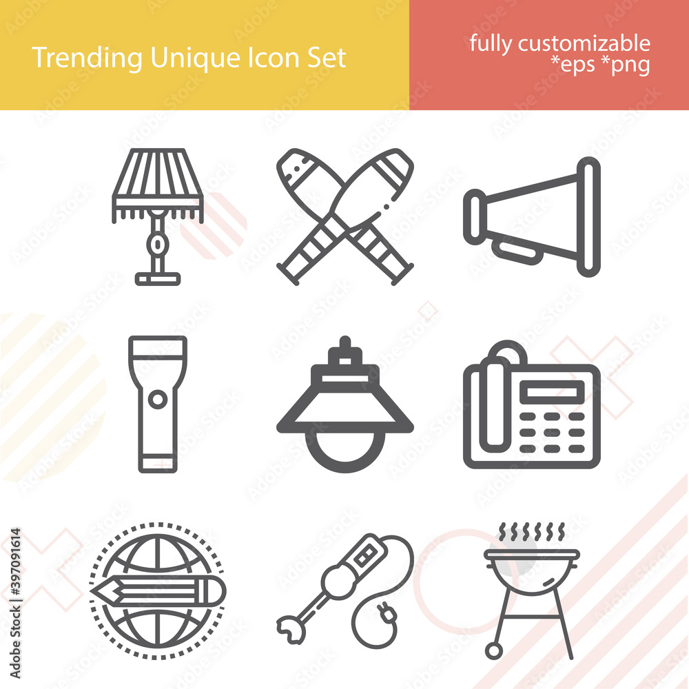 Simple set of department related lineal icons. Simple set of department related lineal icons.
