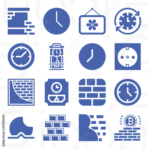 16 pack of stratum  filled web icons set