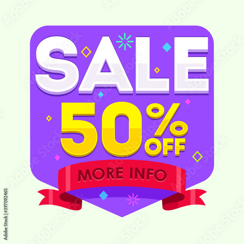 Big sale banner. Sale and discounts. Vector illustration. Sale banner. Sale discount flyer template