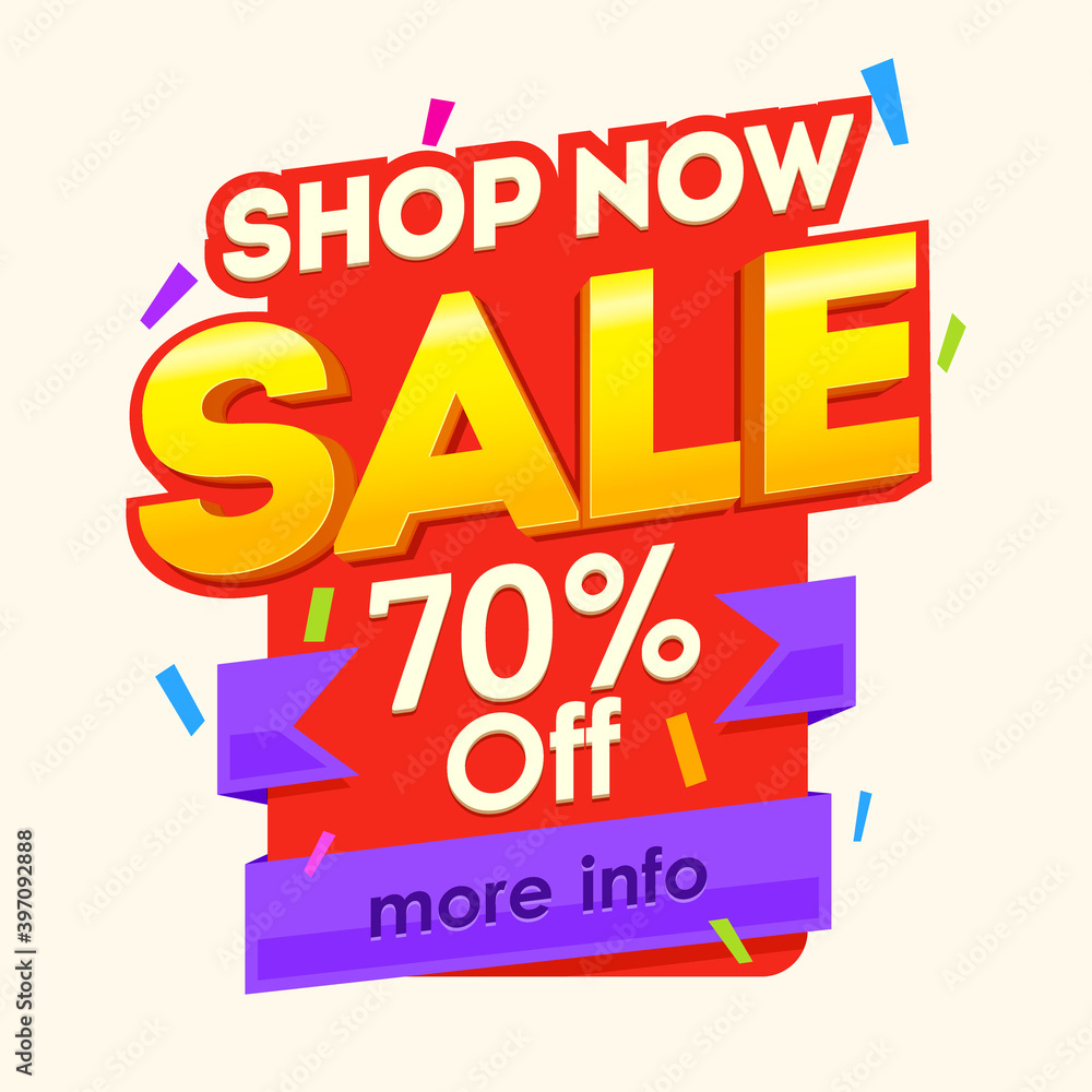 Big sale banner. Sale and discounts. Vector illustration. Sale Vector poster illustration discount flyer template