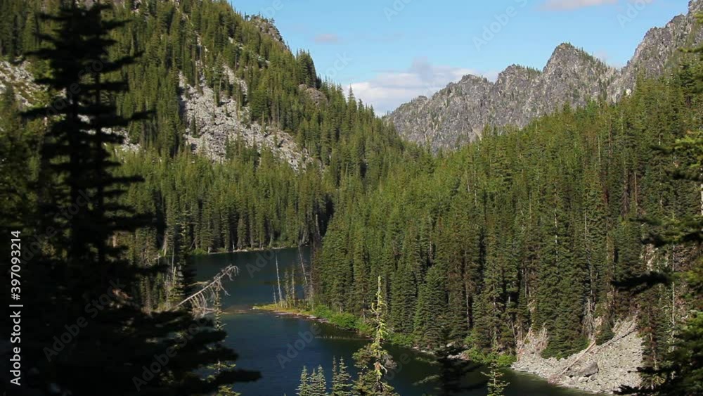Wide, lake in Cascade Mountain Range in Washington Wide, lake in Cascade Mountain Range in Washington