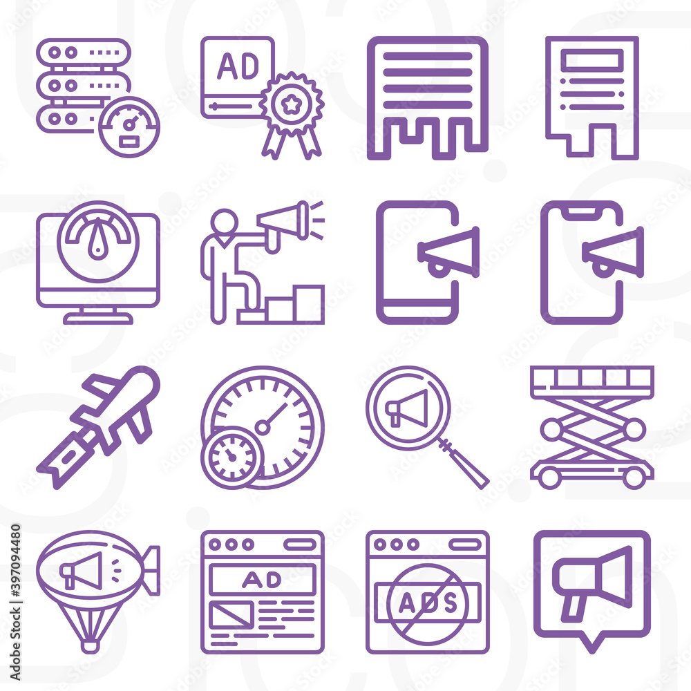 16 pack of speedometer lineal web icons set 16 pack of speedometer lineal web icons set