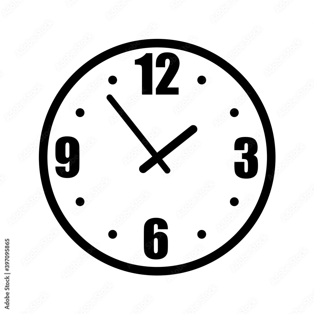 Clock face template Isolated on white background. Vector illustration Clock face template Isolated on white background. Vector illustration