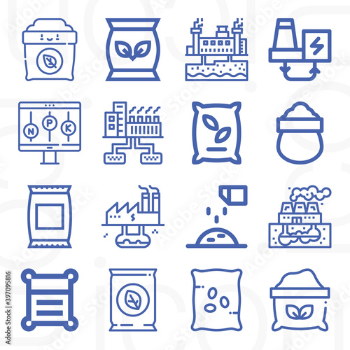 16 pack of ammonium  lineal web icons set