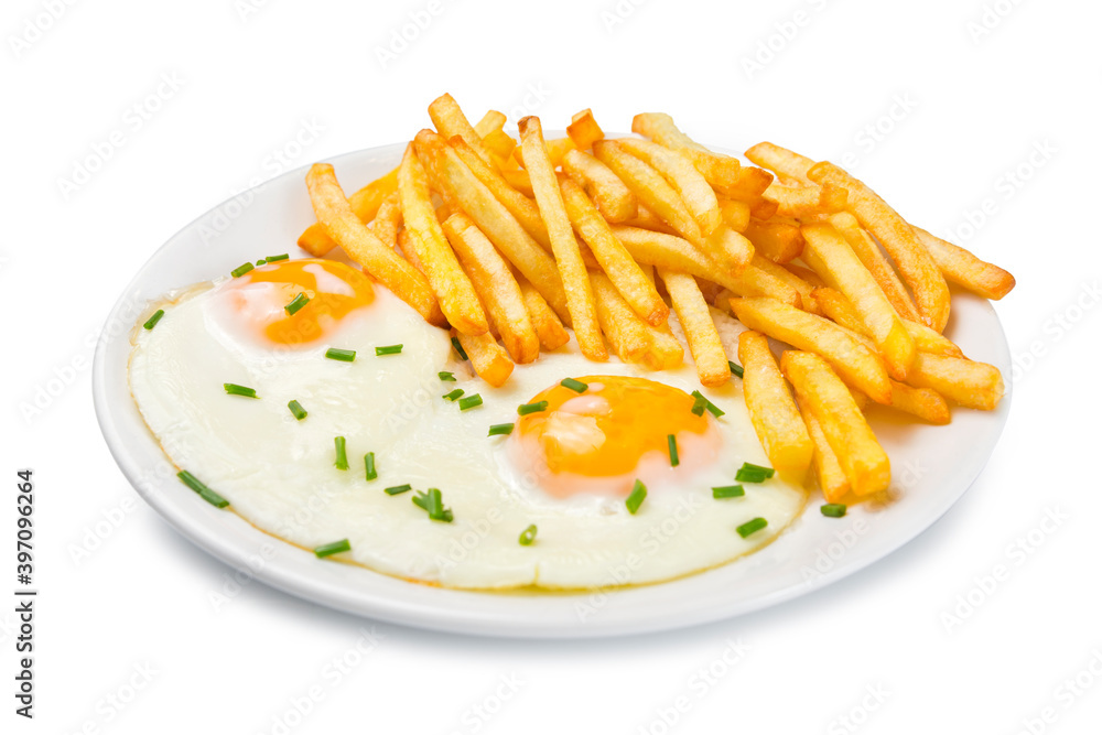 Huevos fritos con patatas