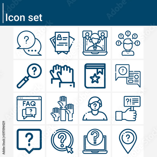 Simple set of why related lineal icons.