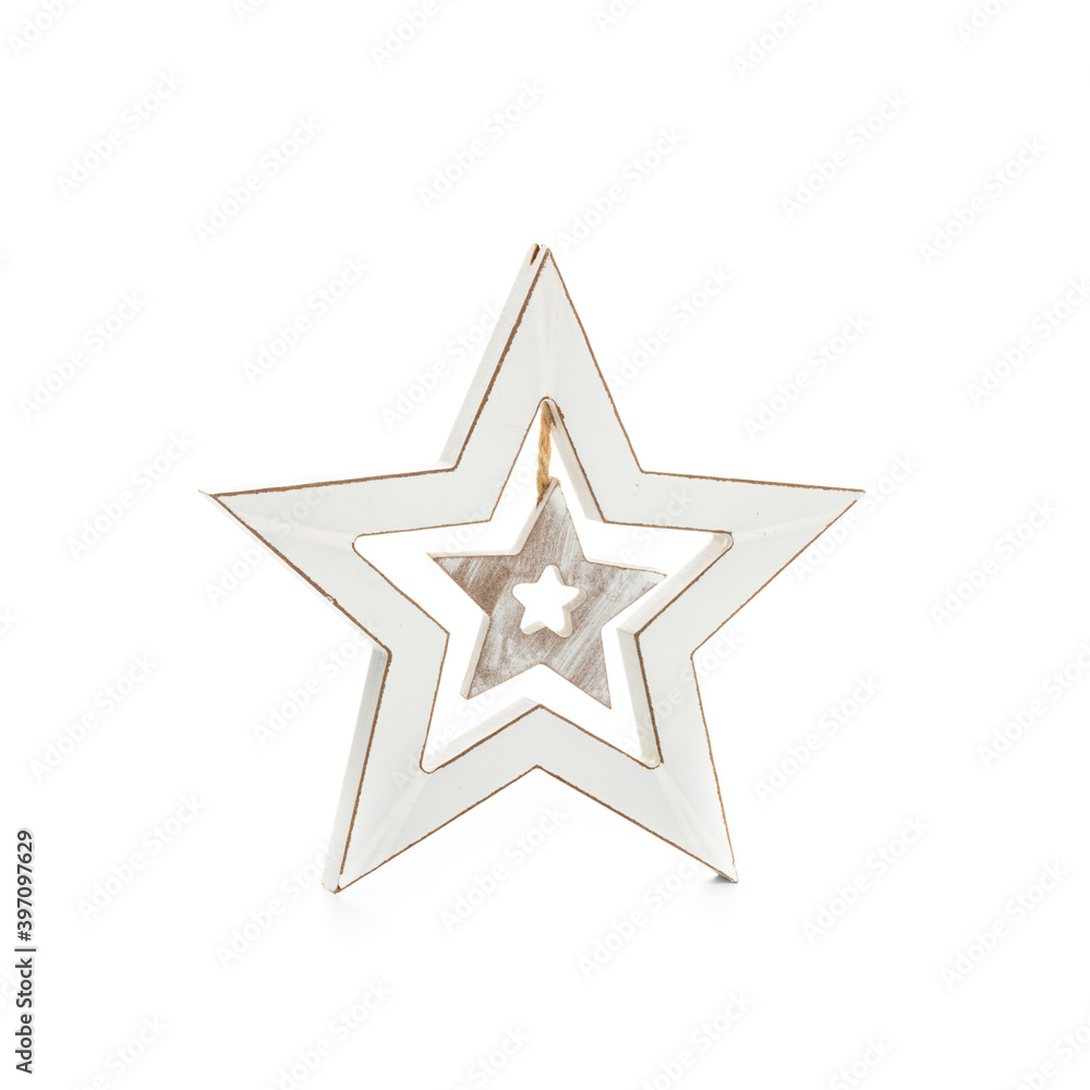 Christmas star isolated on a white background. Christmas star isolated on a white background.
