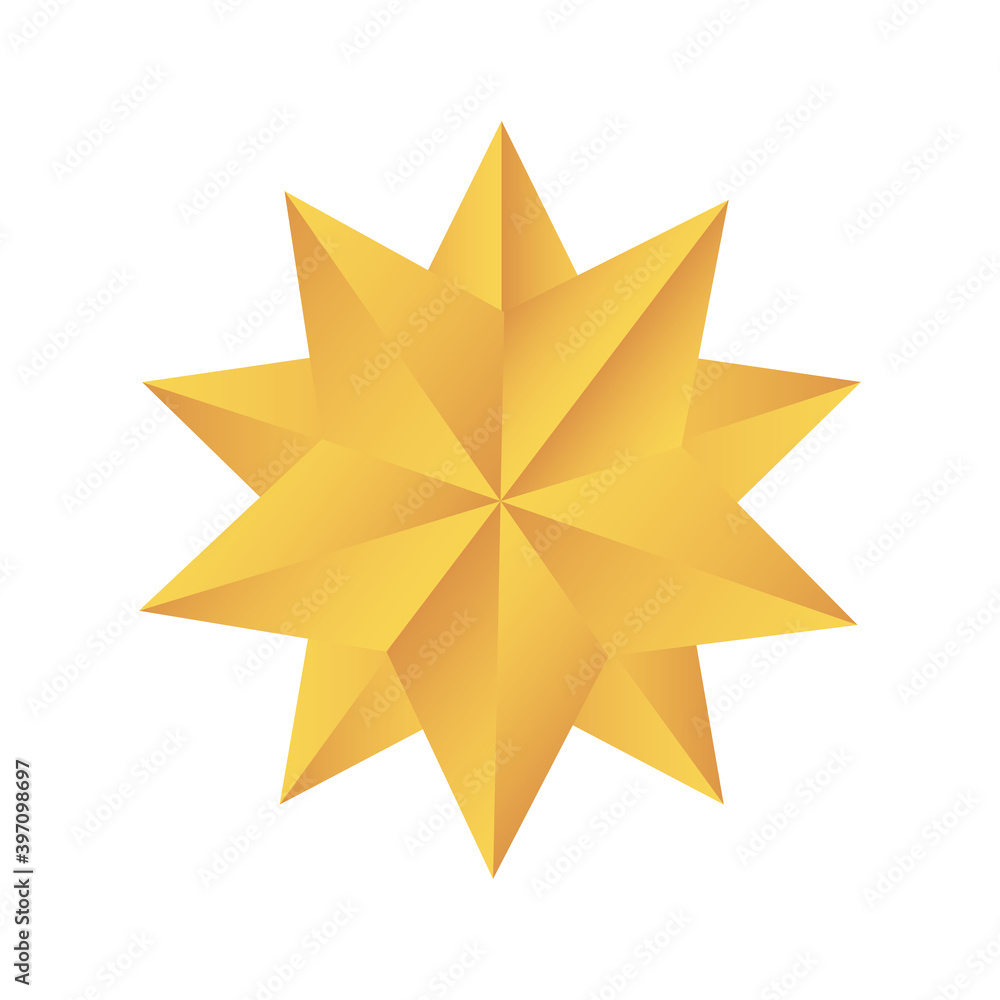 Obraz premium merry christmas gold star vector design