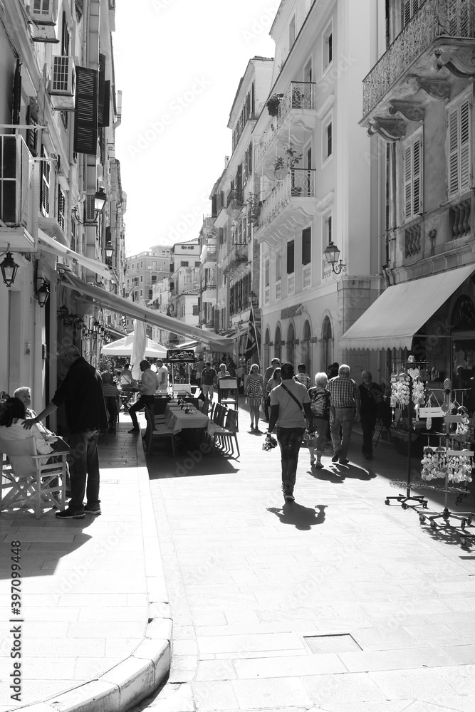 Naklejka premium Korfu Street