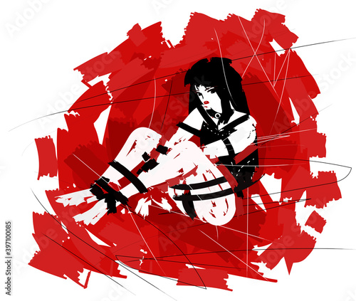 bondage shibari tied up sensual woman