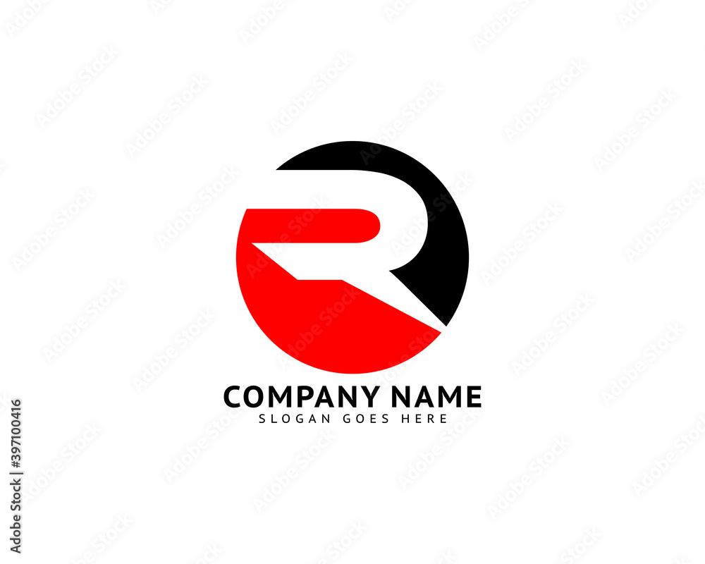 R Letter Circle Vector Logo R Letter Circle Vector Logo