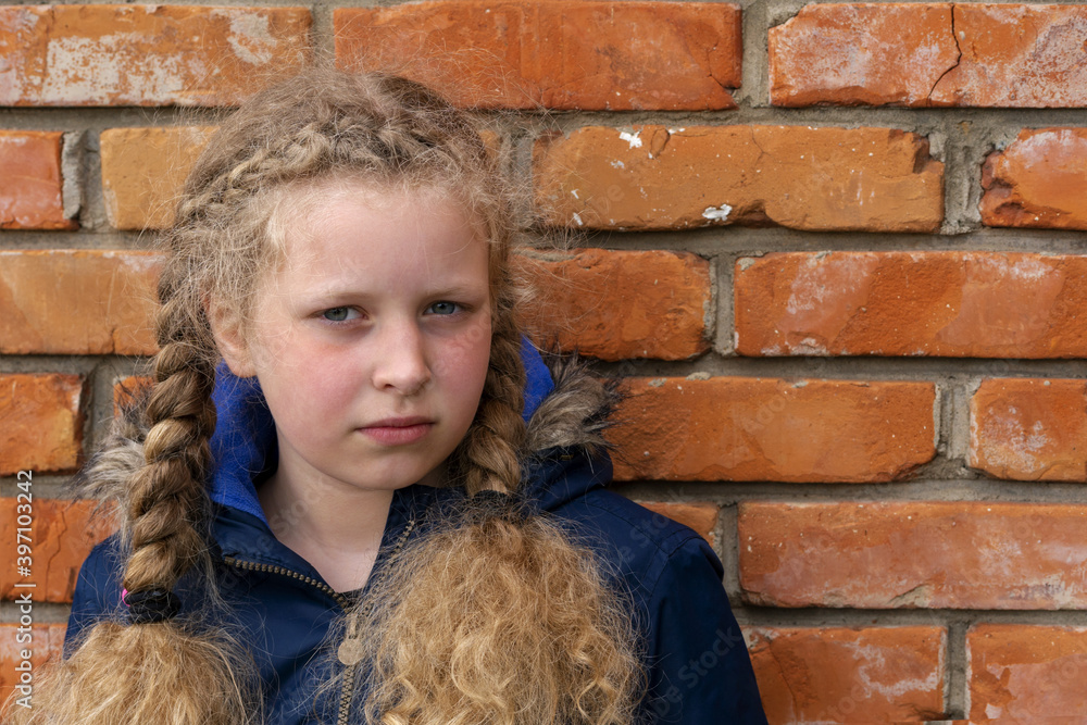 unhappy teenager. Depressed girl. unhappy teenager. Depressed girl.