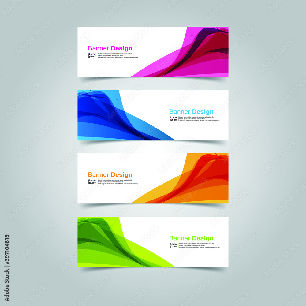 Fototapeta premium Vector Abstract banner web template