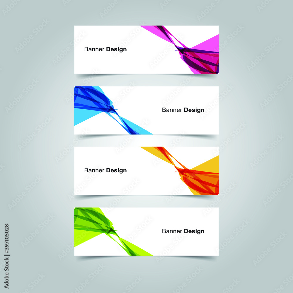 Fototapeta premium Vector Abstract banner web template