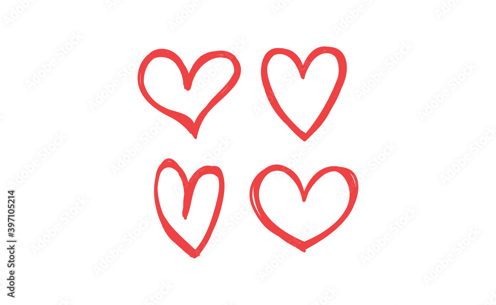 Heart doodles set. Hand drawn hearts collection. Valentine's day sketched design elements. Heart doodles set. Hand drawn hearts collection. Valentine's day sketched design elements.