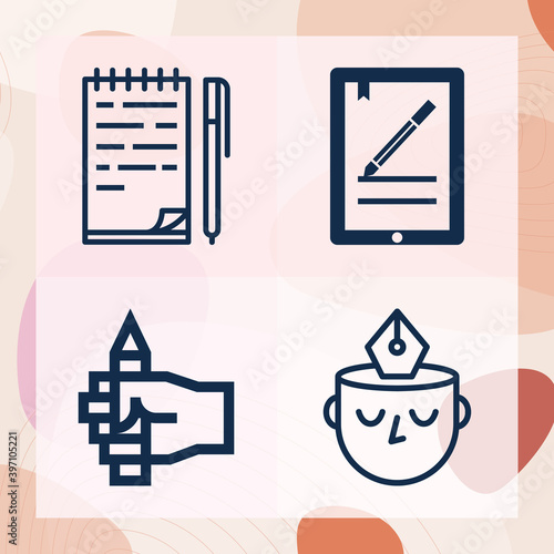 Simple set of publishers related lineal icons