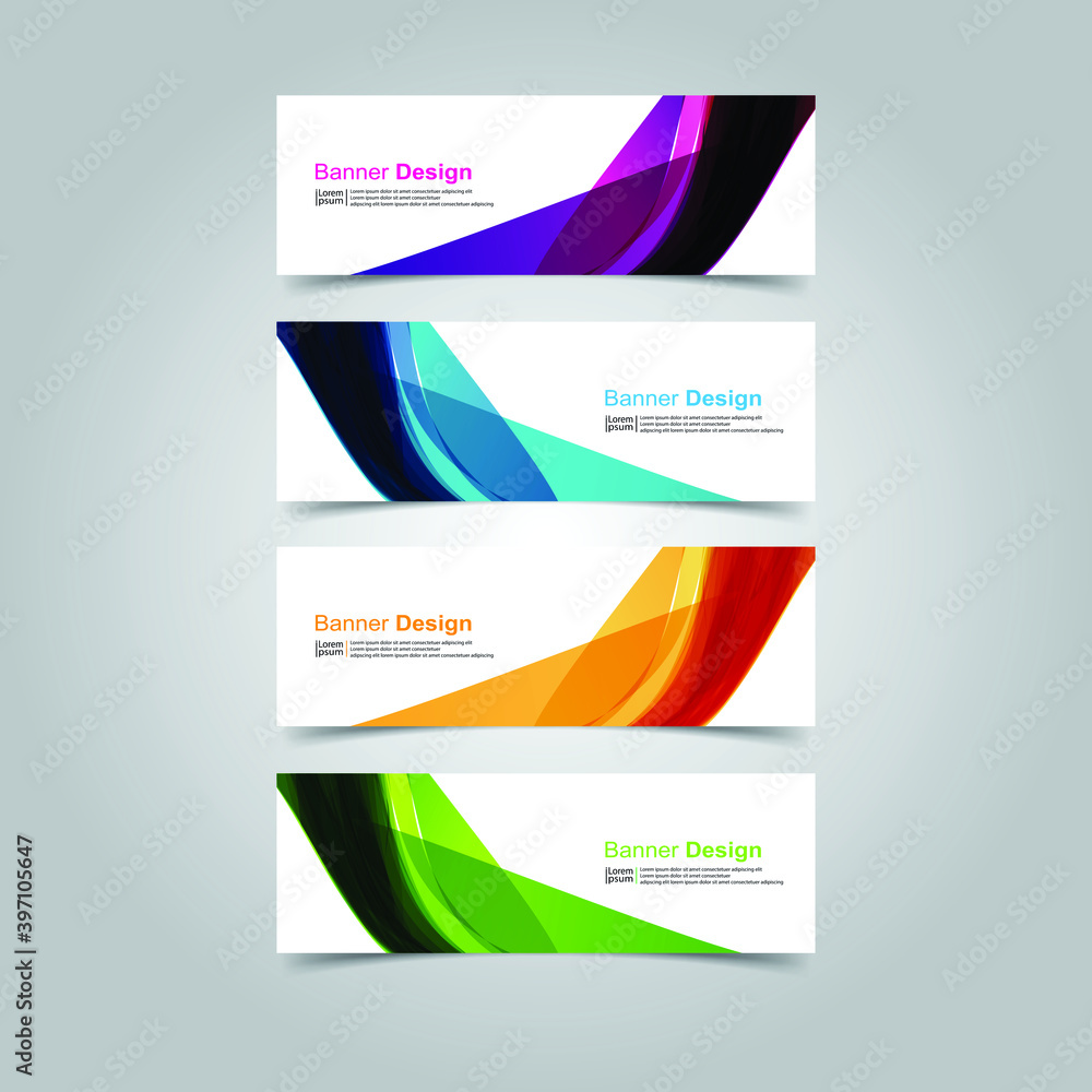 Fototapeta premium Vector Abstract banner web template