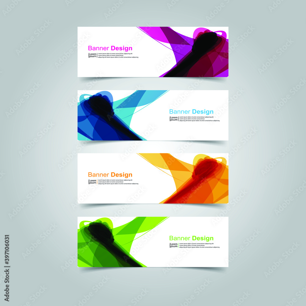 Naklejka premium Vector Abstract banner web template