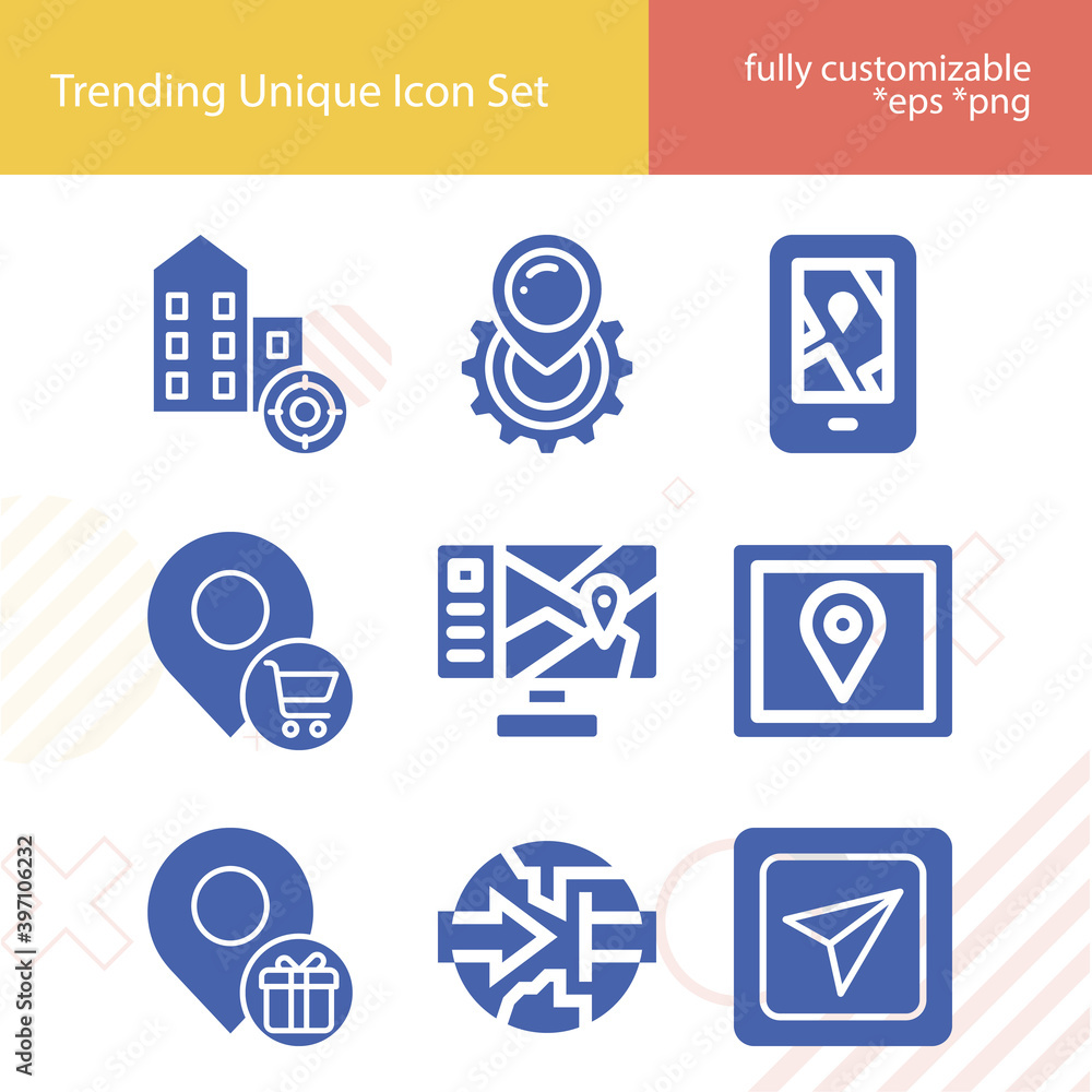 Simple set of map out related filled icons. Simple set of map out related filled icons.