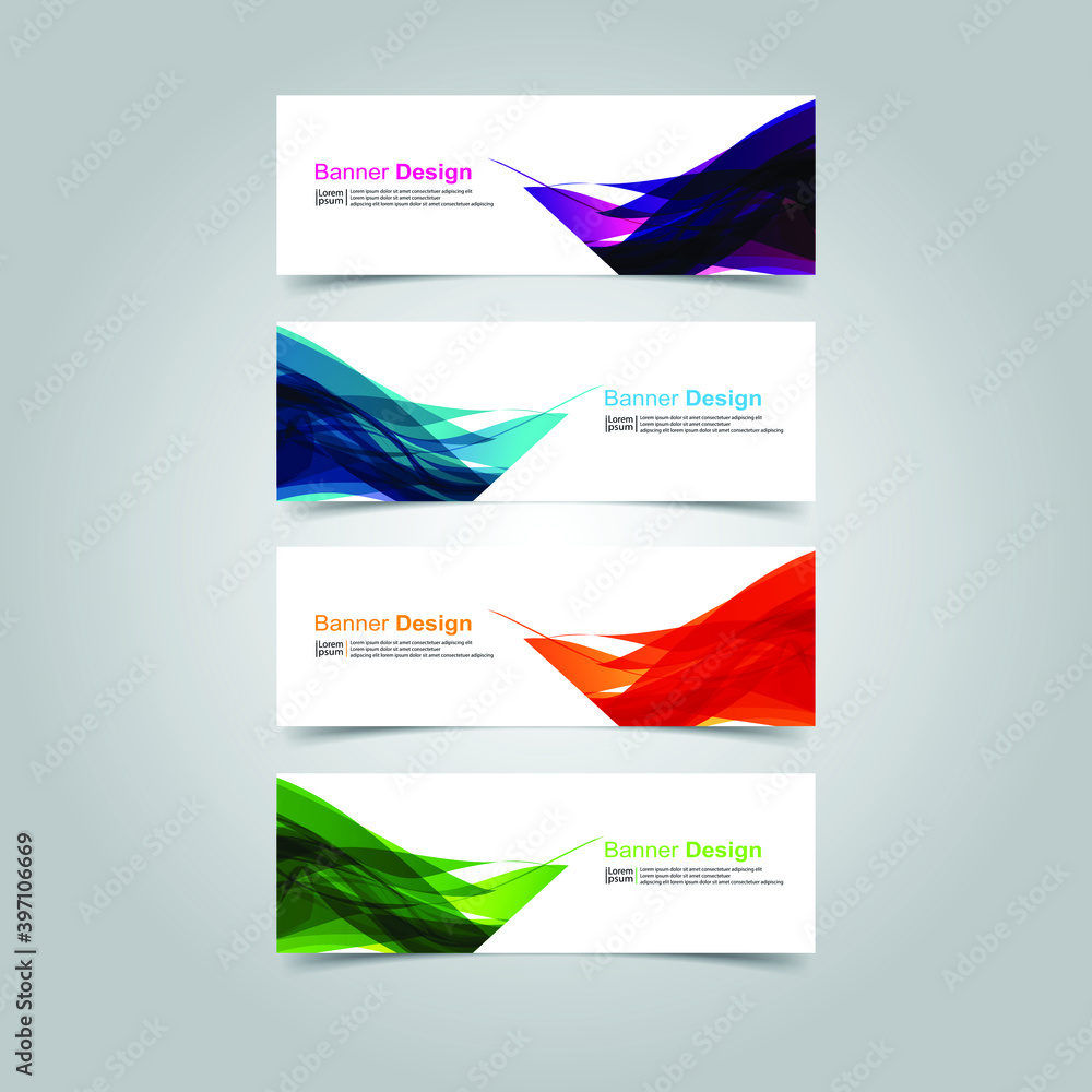 Fototapeta premium Vector Abstract banner web template