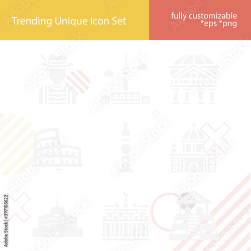Simple set of berlin related filled icons.