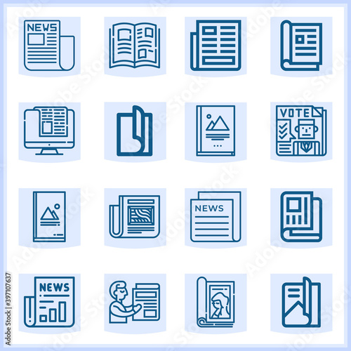Publishing house  related simple set. 16  lineal