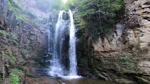 Leghvtakhevi waterfall  in the old city of Tbilisi,  Abanotubani. The waterfall is 22 meters tall. photo