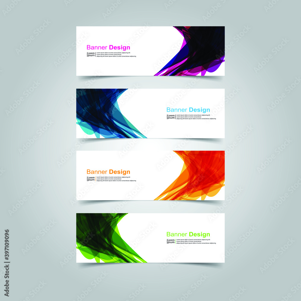 Naklejka premium Vector Abstract banner web template