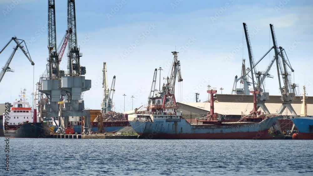 Logistics and transportation of Container Cargo ship and Cargo import/export and business logistics