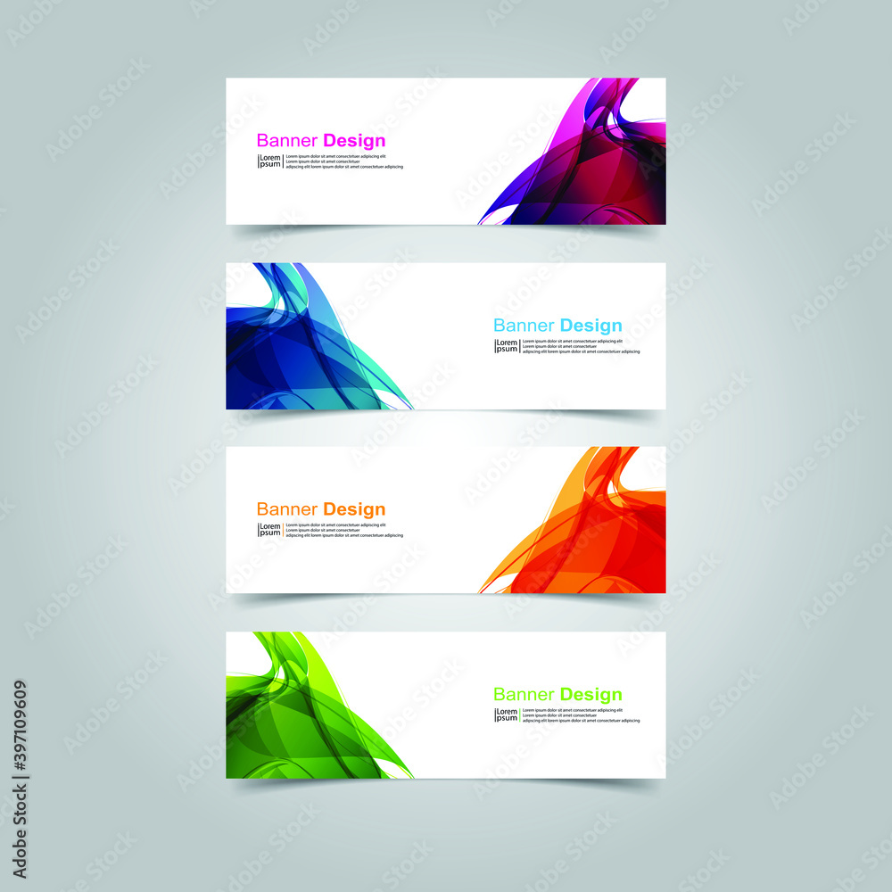 Fototapeta premium Vector Abstract banner web template