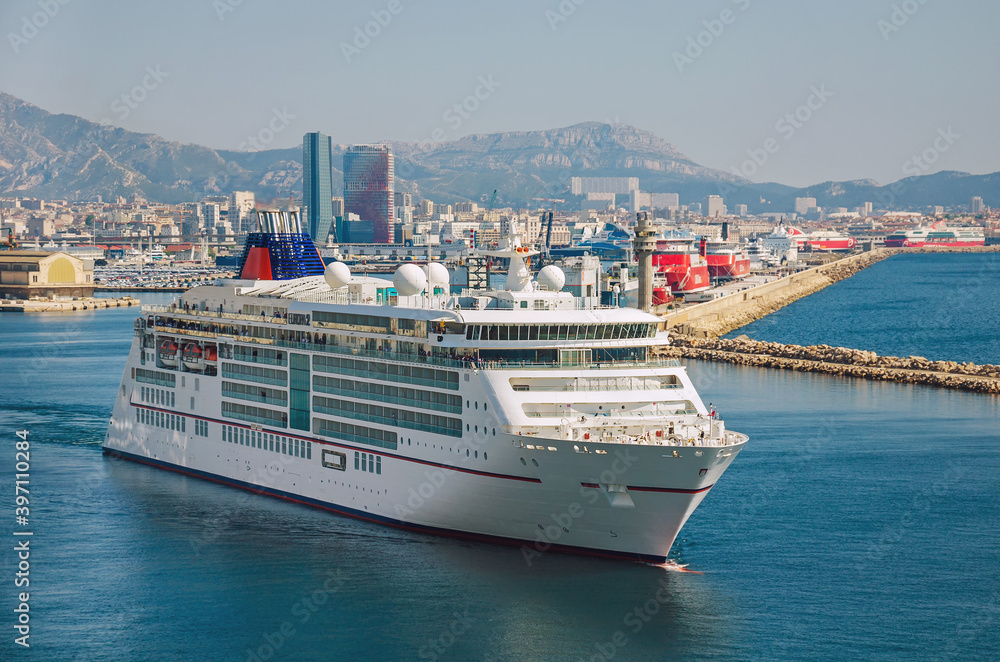 Passing of beautiful cruise ship Europa 2 Passing of beautiful cruise ship Europa 2