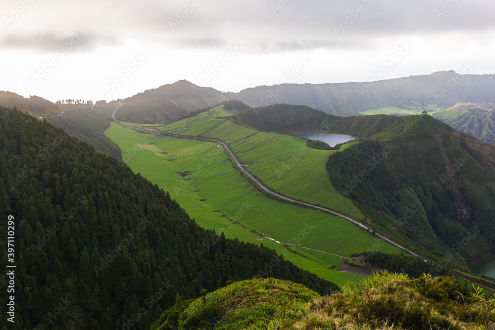 Sao Miguel island Portugal hill mountain Miradouro da Grota do