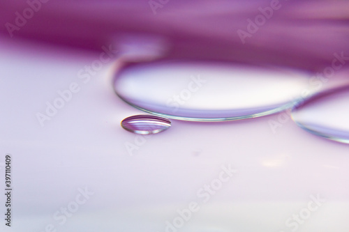 Purple Abstract Oil Drops in Water