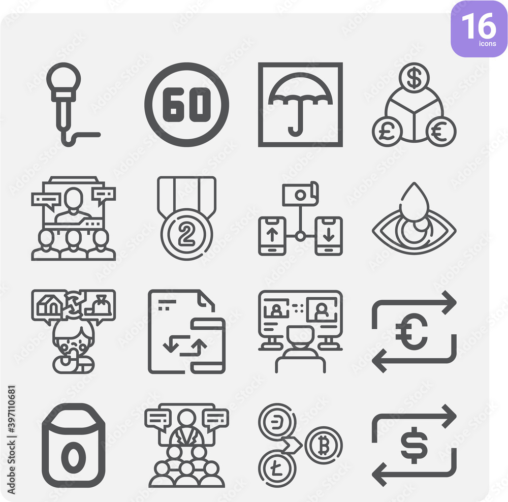 Simple set of sec related lineal icons. Simple set of sec related lineal icons.