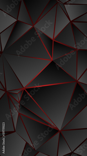 Dark abstract triangles paint background