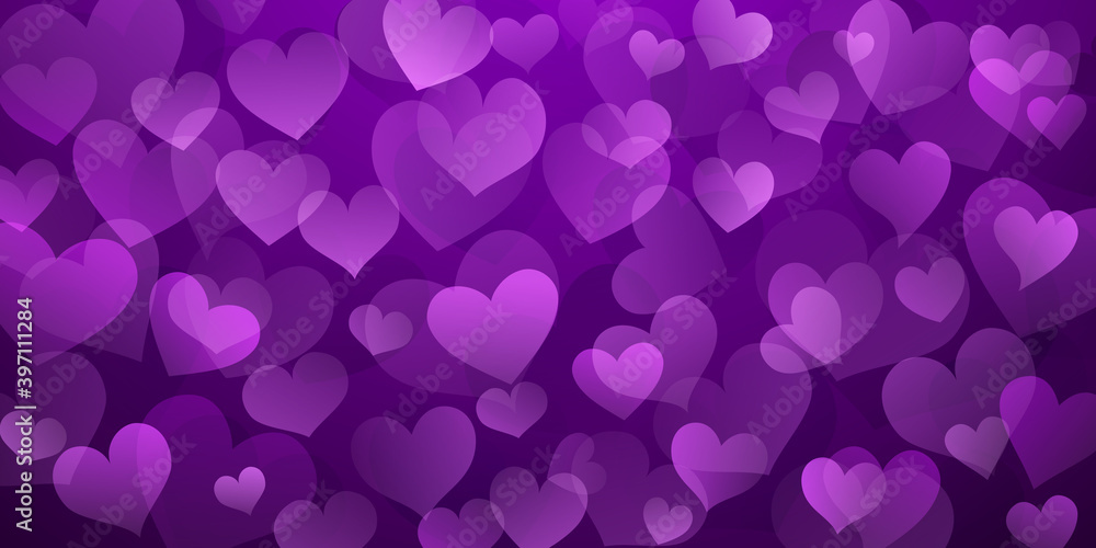 Background of translucent hearts in purple colors. Valentine's day illustration Background of translucent hearts in purple colors. Valentine's day illustration