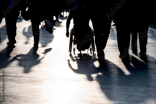 Silhouette of a Wheelchair User 