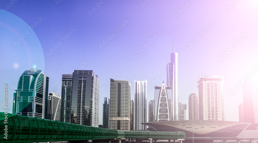 Obraz premium Futuristic City Skyline