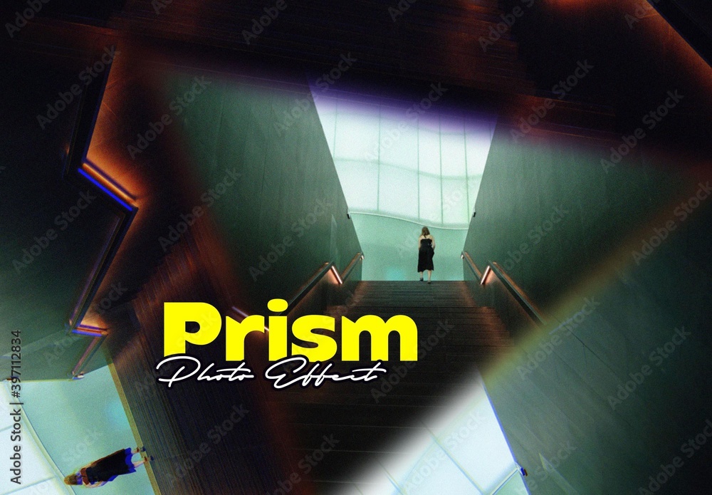 Prism Lens Photo Effect Mockup Stock Template Adobe Stock