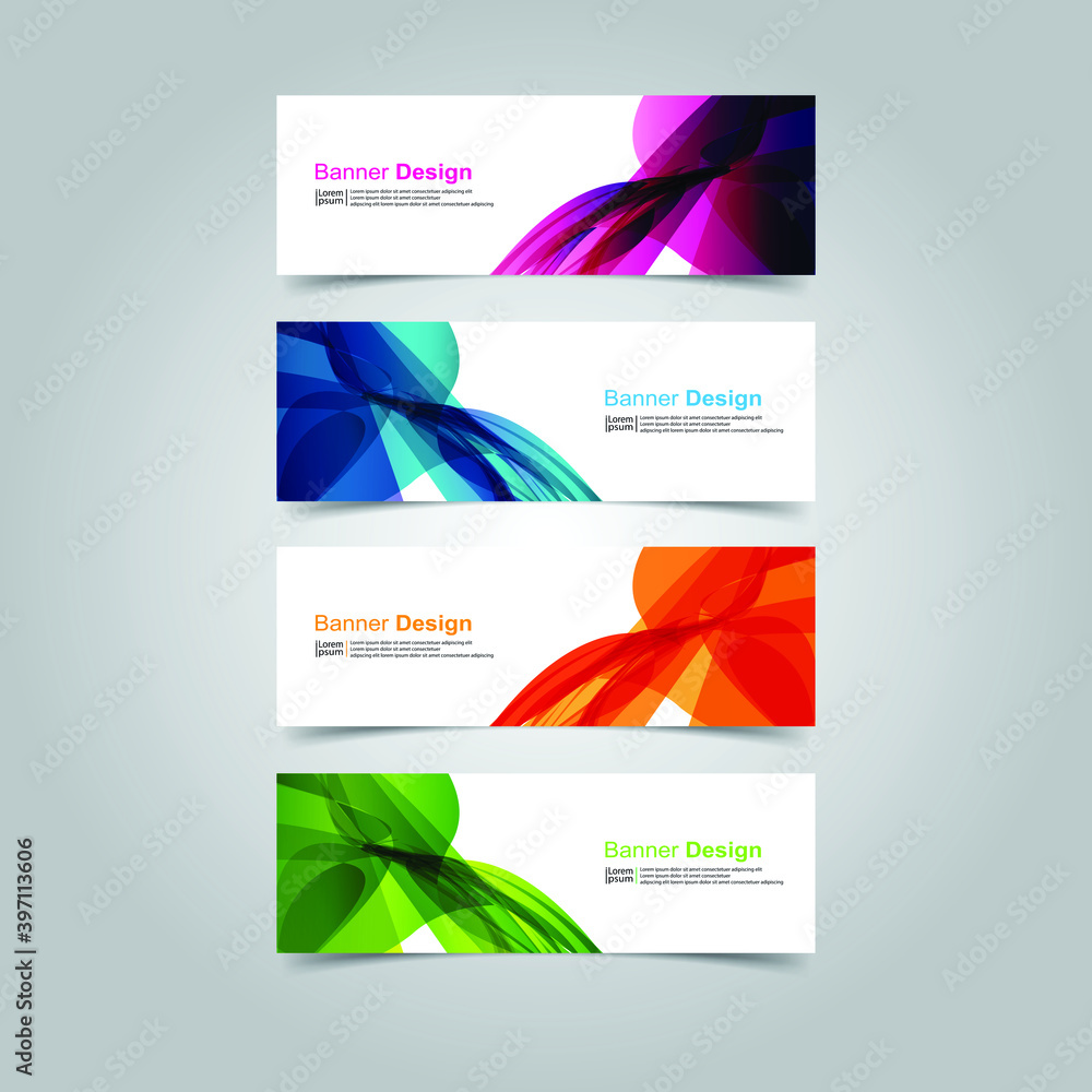 Naklejka premium Vector Abstract banner web template