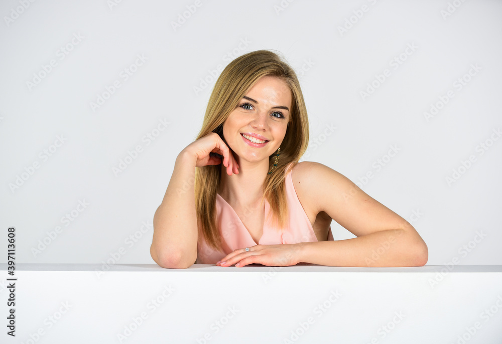 Feeling flirty. happy fashion model. skin and hair care. pure beauty. pretty smiling lady. copy space. beautiful woman with long hair. natural beauty and makeup. female hairdresser salon Feeling flirty. happy fashion model. skin and hair care. pure beauty. pretty smiling lady. copy space. beautiful woman with long hair. natural beauty and makeup. female hairdresser salon
