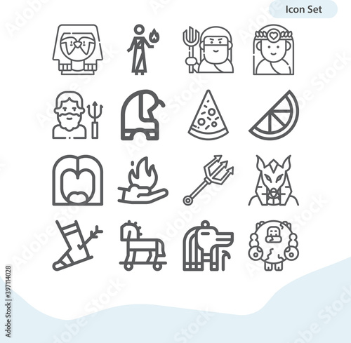 Simple set of lesion related lineal icons.