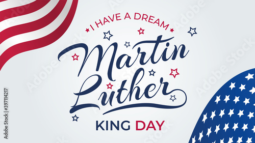 Martin Luther King Day Poster Or Banner Background