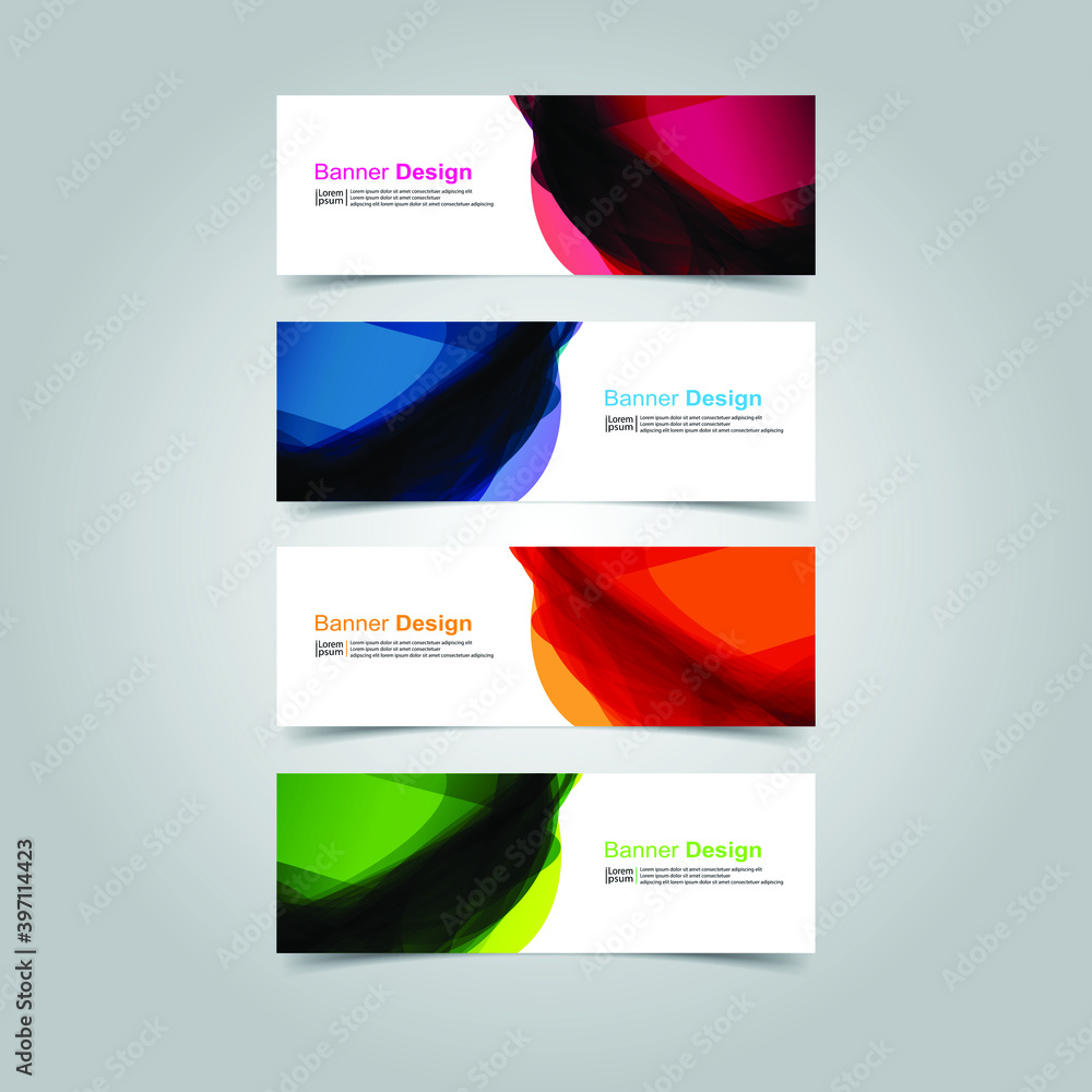 Fototapeta premium Vector Abstract banner web template