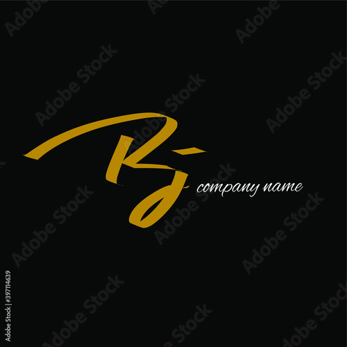 RJ handwritten logo for identity