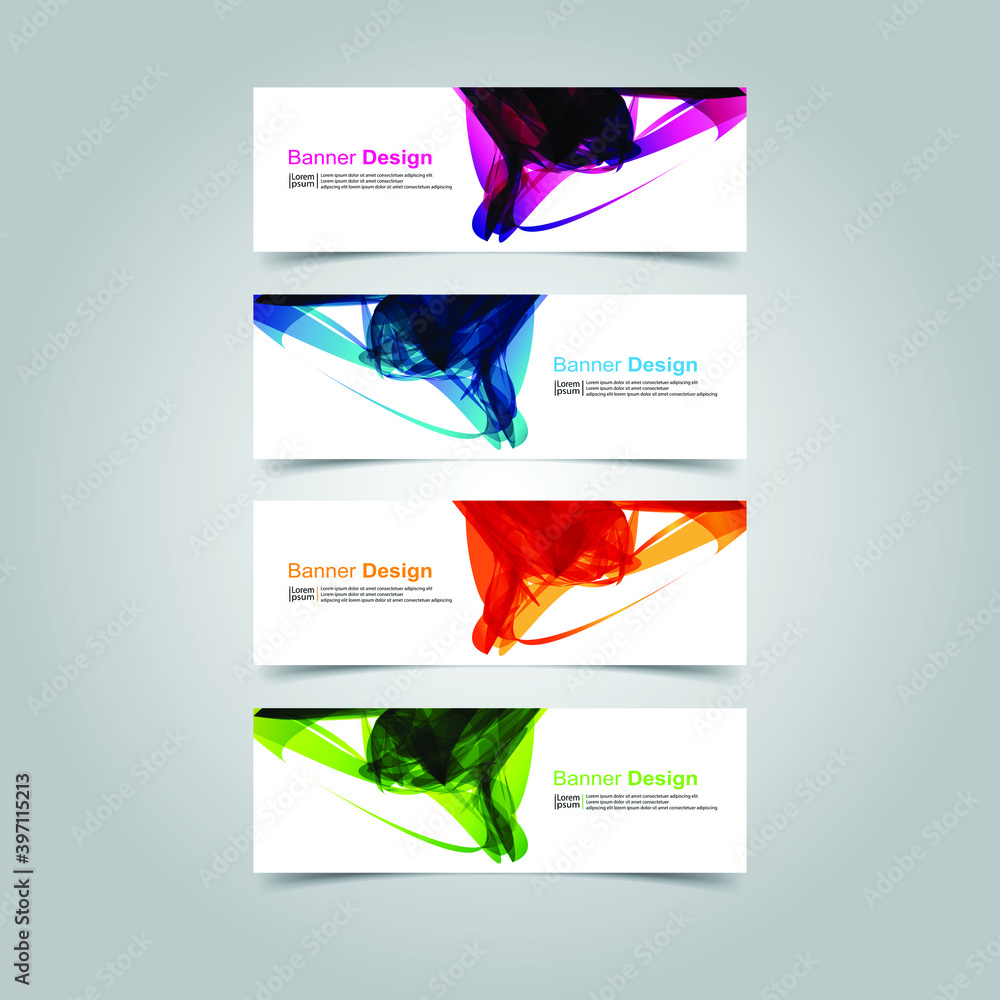 Fototapeta premium Vector Abstract banner web template
